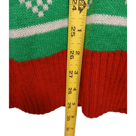 Dr. Seuss The Grinch Ugly Christmas Sweater Men's Size L 42-44 Green Long Sleeve - Picture 7 of 11